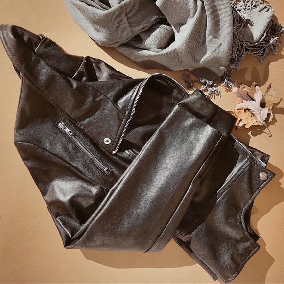 Clocolor Jackets & Blazers - CLOCOLOR Black Faux Leather Jacket